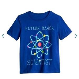 🌸3for$15🌸 NWT - Kids Navy Tee “Future Black Scientist” - Size 6